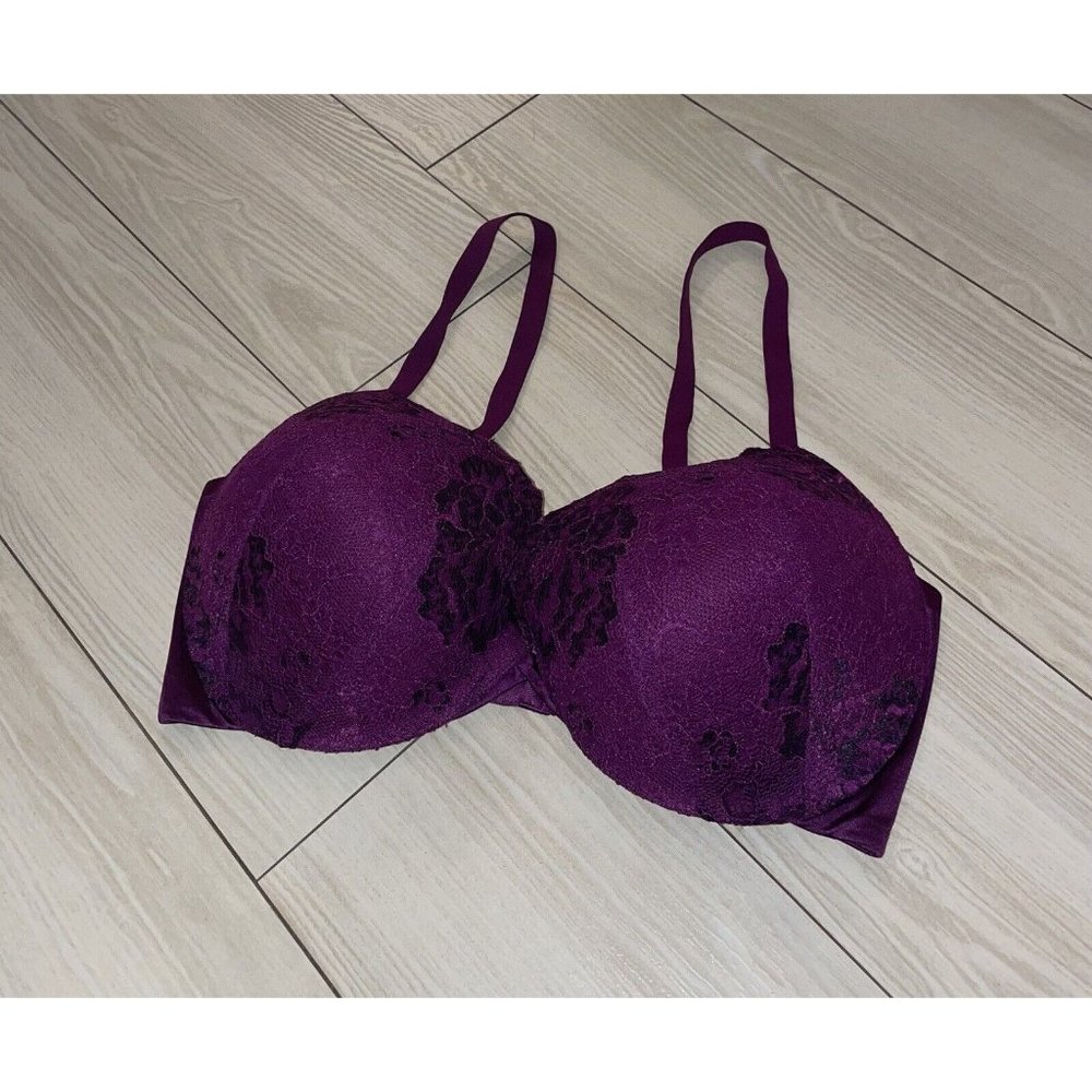 Maidenform DM9900 Love the Lift Push Up Demi Bra Padded UW Lace Womens 36D - Picture 1 of 6